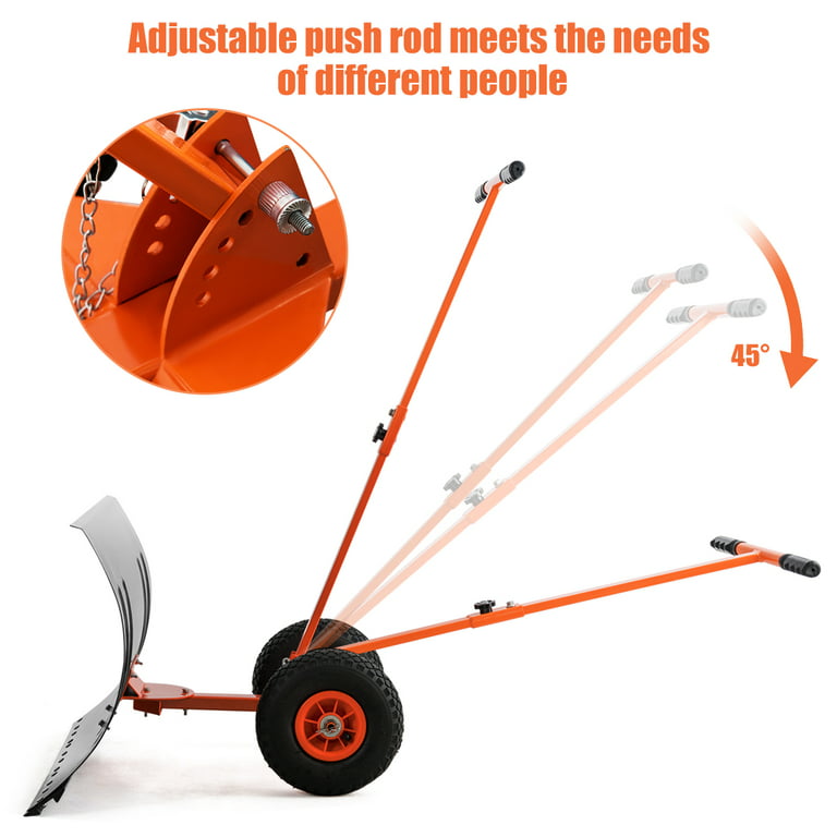 Hand Push Snow Removal Shovel Machine Wheeled Artifact Snow Cleaner Tool  Vehicle On Skis Push Shovel Snow Machine with Wheels
