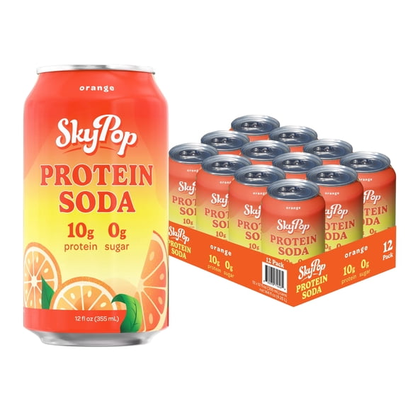 SkyPop Protein Soda, Orange