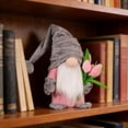 thumbnail image 5 of Spring Decor, 15in Handmade Plush with Tulip Bouquet Decorations for Home Classroom Office Shop, Mother's Day Teachers' Day Easter Gifts (1, Grey), 5 of 7