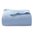 thumbnail image 1 of Manta Bedsure, 100% algodón, tejido gofrado, tamaño Twin XL, azul, 1 of 7