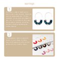 thumbnail image 4 of Pendientes colgantes multicolor liso semicírculo acrílico mujer pendiente regalo de aniversario elegante gancho para la oreja boda playa blanco Ropa, zapatos y accesorios Miscelánea Color azul Qarigey AP010380-06, 4 of 6