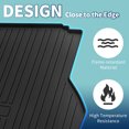 thumbnail image 3 of Unique Bargains Flat Face Cargo Liner Rear Trunk Mat Trunk Cargo Luggage Boot Tray Mat Vertical Stripes Pattern for Hyundai Elantra 2016-2020 Anti-Slip, 3 of 7