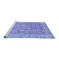 thumbnail image 2 of Ahgly Company Machine Washable Indoor Rectangle Abstract Blue Modern Area Rugs, 7' x 9', 2 of 4