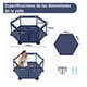 thumbnail image 3 of Corrales Para Bebés corralitos Plegable De Juegos Bebés Y Niños Corralito Hexagonal Transportable Corral De Seguridad Modelo Azul Marino, 3 of 4
