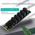 thumbnail image 3 of 5X M.2 NGFF B-Key Change Tarjeta de Expansión de 5 Puertos Tarjeta de Expansión de 6Gbps Chipset JM575, 3 of 5