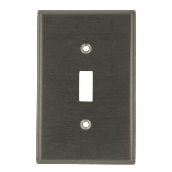 Leviton SSJ1-40 Stainless Steel Midway Single Gang Toggle Light Switch Wall Plate