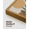 thumbnail image 4 of Drsoum Bohemia Wall Art 16x24in3pcs Natural Framed Plant Boho Decor Room Mid Century Modern Abstract Sun Phases Painting, 4 of 6