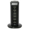 RND 8A Desktop Tower Rapid-Charging Station 6 Ports with Smart IC Technology for iPhone, iPad, Apple Watch, Samsung, LG, HTC, Moto, Sony, Microsoft, Blackberry and other USB Compatible Devices (black)