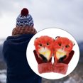 thumbnail image 4 of Guantes de invierno para mujer Sunnimix 3D dibujos espesar Guantes calientes zorro rojo, 4 of 8