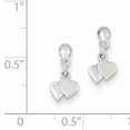 thumbnail image 2 of Sterling Silver Dangling Hearts Earrings QE4202, 2 of 2