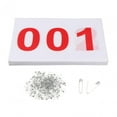 thumbnail image 2 of Lipstore 100 Pcs Salopettes de Course Numéros d'Athlète Réutilisables avec Épingles 100 Numéros Salopettes de Course 001 à 100, 2 of 8