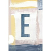 E: Monogrammed Journal (Notebook/Diary) with Indigo Blue Abstract Painting Cover
