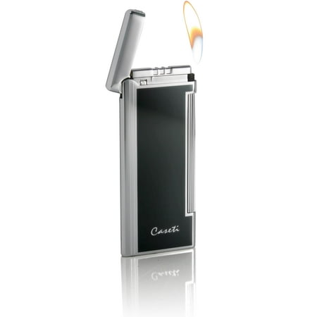 Caseti  Nox Soft Flame Flint Lighter - Black Lacquer (Ships
