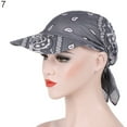 thumbnail image 3 of Ludlz Womens Assorted Paisley Print Bandana Head Scarf Hat Summer Folding Anti-UV Golf Tennis Sun Visor Cap, 3 of 6