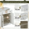 thumbnail image 4 of Harper & Bright Designs Storage Cabinet Kitchen Sideboard Storage Buffet Cabinet with 2 Drawers & 4 Doors Adjustable Shelves for Dining Room Living Room Kitchen Entryway, Antique White, 4 of 9