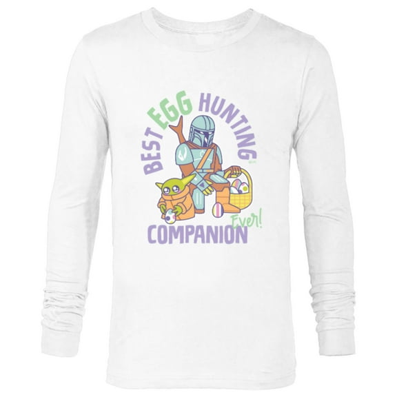 Star Wars The Mandalorian & Grogu Best Egg Hunting Companion - Long Sleeve T-Shirt for Men - Customized-White