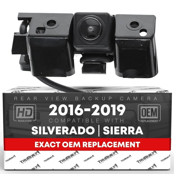 Rear View Backup Camera - Compatible with 2016-2019 Chevrolet Silverado; GMC Sierra 1500 2500 3500 - Reverse Park Assist Camera Replacement - OEM 84079952, 23244435, 592-056