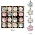 thumbnail image 3 of Vintage Christmas Ball Ornaments Gift Box – 6cm Shatterproof Tree Decorations Set of 16 – Retro Glass-Look Baubles for Holiday Tree, Table or Gift Use, 3 of 4