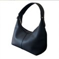thumbnail image 2 of Bolso de mujer de otoño e invierno, color de contraste de moda moderna, bolitas de masa de cuero suave de PU simples, bolso de axila, 2 of 6