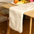 thumbnail image 2 of Christmas Table Runner 11 x 68 Inch Snowy White Faux Fur Christmas Table Runner Faux Fur Table Runner For Christma Table Decoration, 2 of 6