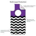 thumbnail image 4 of DistinctInk Custom SKIN / DECAL compatible with OtterBox Commuter for iPhone XR (6.1" Screen) - Black White Purple Chevron - Black & White Chevron Stripes Pattern, 4 of 5