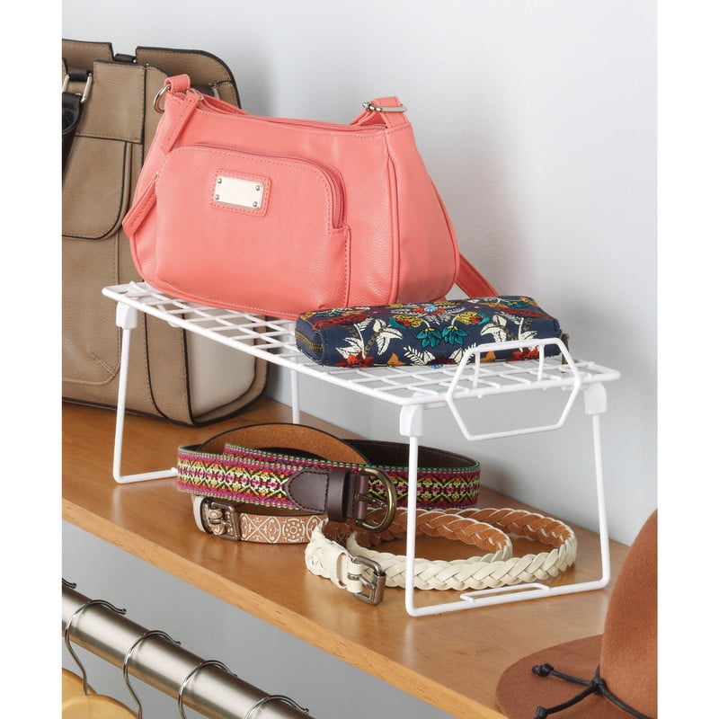 Whitmor 7in H x 18in W x 7in L White Metal Stackable Shelf