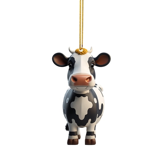Ornaments Clearance! Christmas Decorations Cute Cartoon Cow Car Pendant Home Tree Decoration Christmas Tree Ornament Home Decor 1Pc 1X Pendant