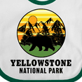 thumbnail image 4 of Inktastic Yellowstone National Park with Bear Mountains and Trees Cricle Boys or Girls Baby Bib, 4 of 4