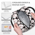 thumbnail image 3 of Fotbe Cute Baseball Pattern Lunch Bag, Insulated Lunch Box, Small Leakproof Cooler Food Lunch Containers Reusable High Capacity Lunch Tote Bags for Work, Travel, Outdoor, 3 of 6
