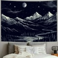thumbnail image 2 of Shiartex  Tapestry Starry Night Mountain Tapestries for Bedroom Aesthetic Moon and Stars Tapastry's Wall Hanging Dark Nature Forest Wall Tapestry for Living Room Dorm  50x40inch, 2 of 6