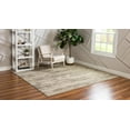 thumbnail image 2 of 8' x 8' Abstract Ivory and Brown Square Area Throw Rug, 2 of 3