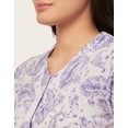 thumbnail image 5 of Moomaya Sleepwear, Printed Cotton Night Dress For Women, Short Sleeve Lounge Shirt, 5 of 9