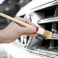 XJDJHC Car Wash Brush Detail Brush Paint Brush Pig Hair Brush Birch Handle Brush Round Head
