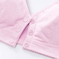thumbnail image 6 of Gymayou Women Plus Size Front Snap Wireless Bra Thin Cotton Beauty Back Wide Vest Straps For Elderly Mature Ladies Pink 44, 6 of 7