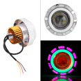 thumbnail image 2 of Greensen Motorcycle Strong/Weak Light LED Headlight Projector Lens Dual Angel & Devil Eye HeadLamp, Motorcycle Projector Headlight, LED Projector Lens, 2 of 8