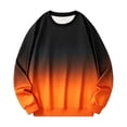 thumbnail image 5 of Mens Fashion Gradient Sweatshirt Casual Loose Long Sleeve Crewneck Pullover Tops Orange M-4XL, 5 of 5