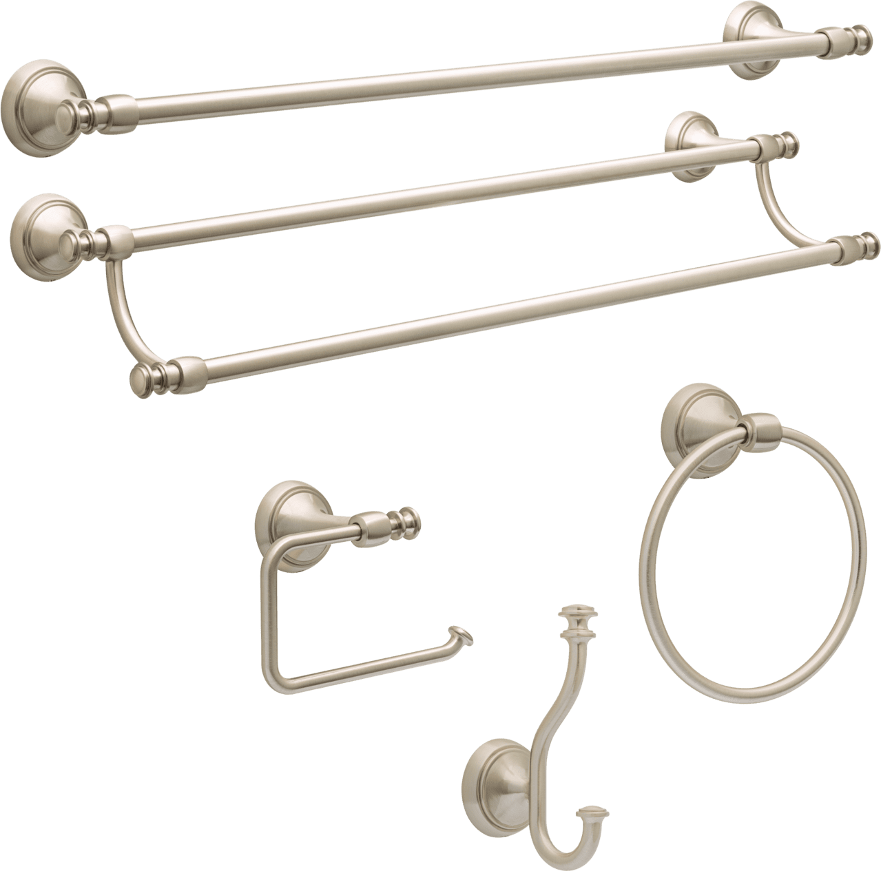Better Homes and Gardens Safford Towel Ring, Wall Mounted Bathroom Towel Holder, Satin Nickel