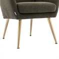 thumbnail image 6 of Fish Tail Accent Chair, Leisure Single Chair with High Back and Armrest, Upholstered Sofa Chair with Gold Metal Legs, Modern Reading Chair Vanity Chair for Living Room, Bedroom, Apartment, Emerald, 6 of 7