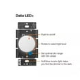 thumbnail image 5 of LUTRON Dalia LED+ Illuminated Rotary Light Dimmer Switch, 150W LED Bulbs/Single-Pole or 3-Way, White (RCL-153PNLH-WH), 5 of 6