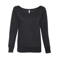 thumbnail image 1 of Bella Canvas Sponge Fleece Wide Neck Sweatshirt 7501, XL, Black, 1 of 3