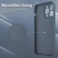 thumbnail image 4 of iPhone 13 Pro Case Card Holder Lavender Grey Liquid Silicone Soft Screen Protector Cover Shockproof Anti Scratch Microfiber Lining Full Body Protection Shell, 4 of 11