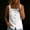13# White, variant on Womens Scoop Neck Linen Tank Tops Button Down Sleeveless Shirts Vest Top White L