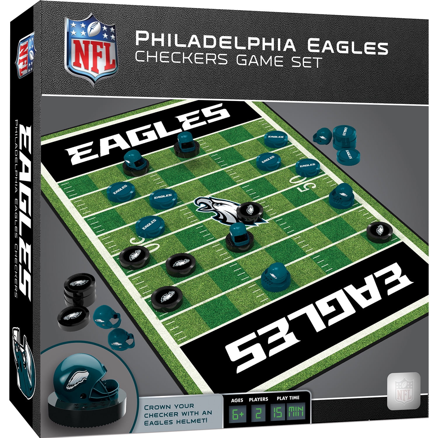 MasterPieces NFL Philadelphia Eagles Checkers Game for Kids