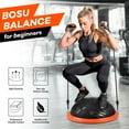 thumbnail image 2 of Half Ball Balance Trainer, Balance Trainer Half Ball with Resistance Bands 5MM Thickened Anti Slip Yoga Balance Ball with Pump Half Balance Ball for Stability, Core Training Home Fitness, 2 of 7