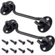 thumbnail image 1 of 2 Pack 6'' Barn Door Lock Heavy Duty Solid Thicken Stainless Steel Gate Latch, Cabin Hooks and Eye Latch with Mounting Screws, 1 of 5