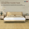 thumbnail image 2 of PowerSellerUSA Self-Stick Vinyl Modern Geometric Floor Tiles Ultra Durable 1.5mm Thick Tiles, 2-Pack/40 Square Ft., 12" x 12", Gold Geometric, 2 of 8