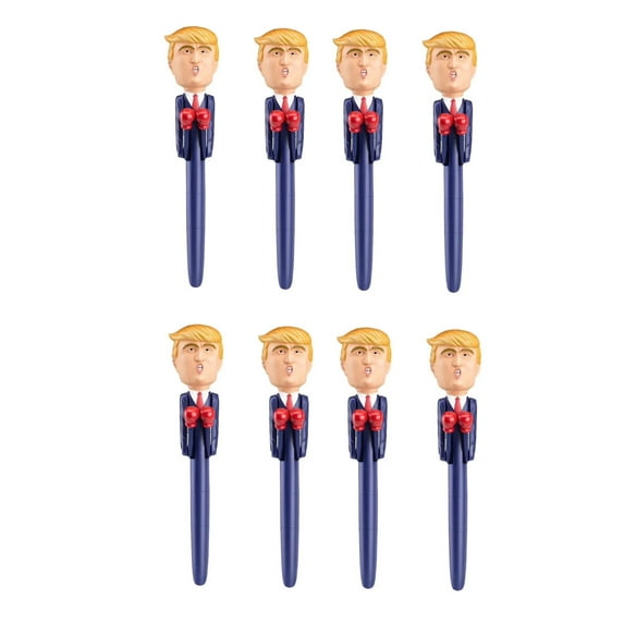 8PC: 8" Donald Trump Talking Boxing Pen- Novelty Writing Funny Gift