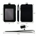 thumbnail image 5 of 2 Pack Vertical PU Leather Badge Holder with Zip and Detachable Neck Lanyard Slim Double Sided PU Leather ID Card Holder Wallet Case with 5 Card Slots 1 Side Zipper Pocket and 18" PU Neck Strap-Black, 5 of 7