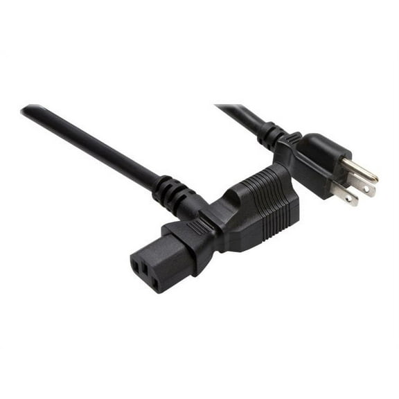 1' Piggyback IEC C13 to NEMA 5-15P Power Cord
