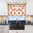 thumbnail image 6 of Rugby Cap Pattern Tier Curtains Tier Kitchen Living Room Bedroom Balcony 2 Panels 27x36 Inch, 6 of 9